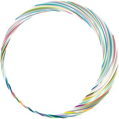 Dairesel sarmal, girdap, dönme tasarım elementi. Eş merkezli, radyal ve yayılan çizgiler dönüş, girdap ve eğri büğrü