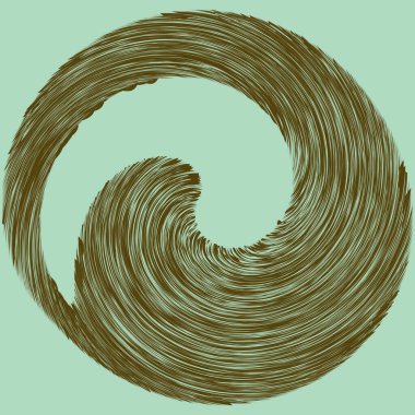 Dairesel sarmal, girdap, dönme tasarım elementi. Eş merkezli, radyal ve yayılan çizgiler dönüş, girdap ve eğri büğrü