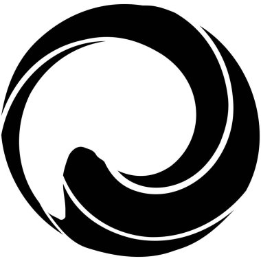 Dairesel sarmal, girdap, dönme tasarım elementi. Eş merkezli, radyal ve yayılan çizgiler dönüş, girdap ve eğri büğrü