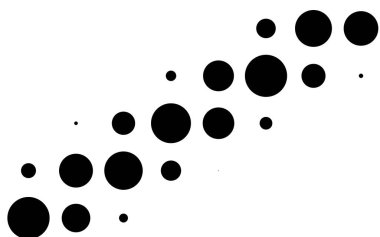 Çapraz, eğimli daireler, yarım ton vektör çizimi. Yarıton arkaplan, desen