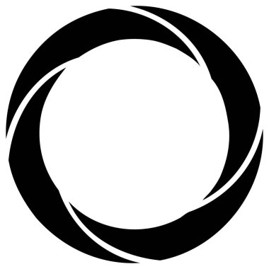 Dairesel sarmal, girdap, dönme tasarım elementi. Eş merkezli, radyal ve yayılan çizgiler dönüş, girdap ve eğri büğrü