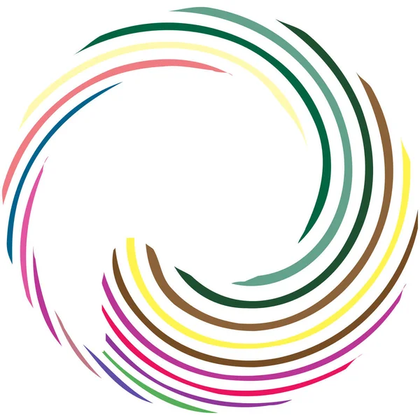 Элемент Дизайна Circular Spiral Ssl Концентрический Радиальный Излучающий Всплеск Линий — стоковый вектор