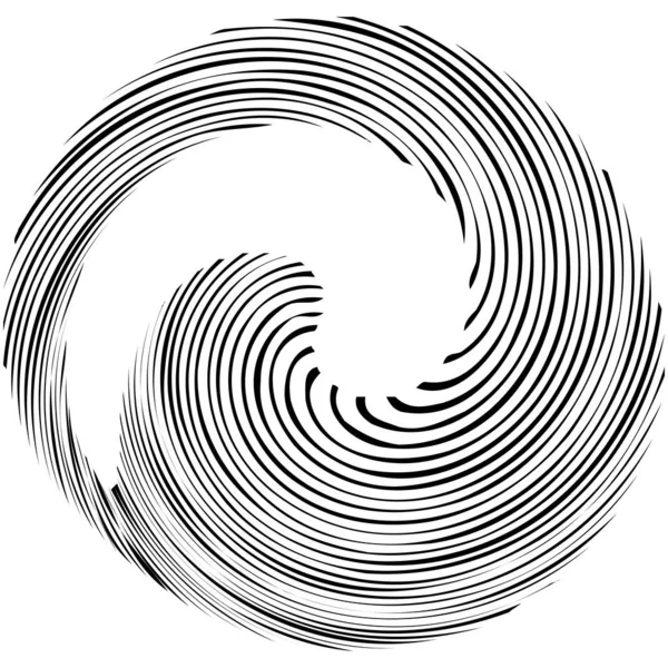 Circular Spiral Redemoinho Twirl Elemento Design Explosão Concêntrica Radial Radiante — Vetor de Stock