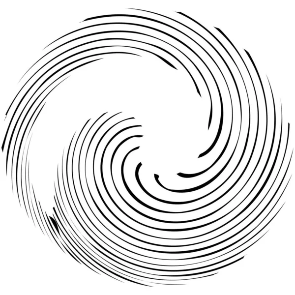 Espiral Circular Remolino Elemento Diseño Giro Explosión Concéntrica Radial Irradiante — Archivo Imágenes Vectoriales