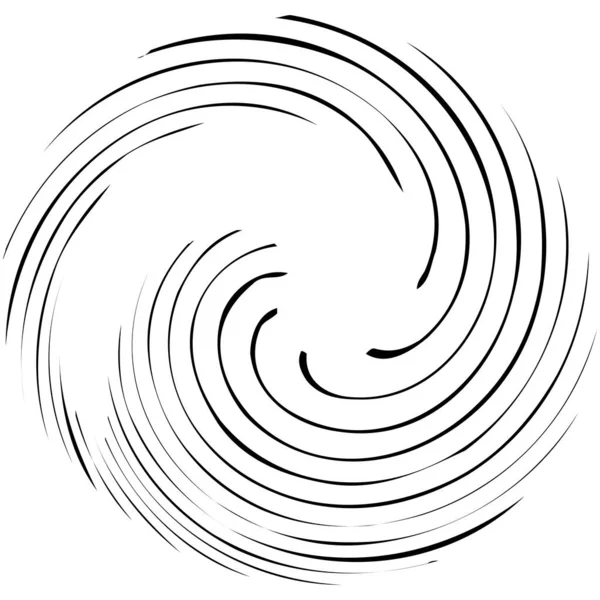 Espiral Circular Remolino Elemento Diseño Giro Explosión Concéntrica Radial Irradiante — Archivo Imágenes Vectoriales