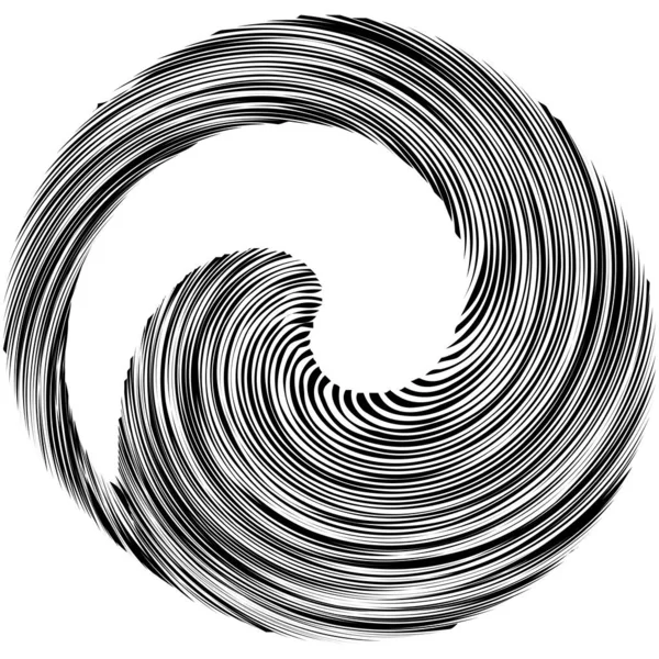 Espiral Circular Remolino Elemento Diseño Giro Explosión Concéntrica Radial Irradiante — Vector de stock