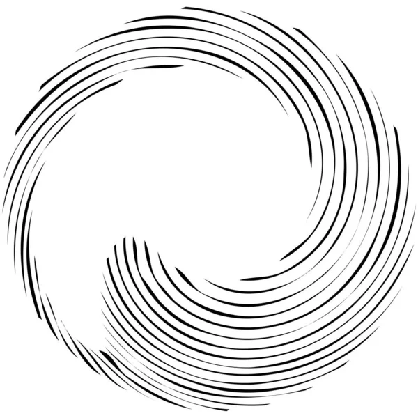 Circular Spiral Redemoinho Twirl Elemento Design Explosão Concêntrica Radial Radiante —  Vetores de Stock