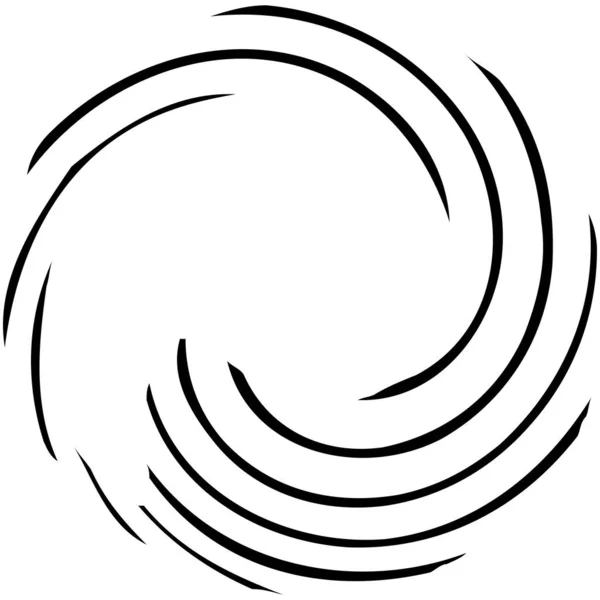 Spirale Circolare Turbinio Elemento Design Turbinio Esplosione Concentrica Radiale Radiante — Vettoriale Stock