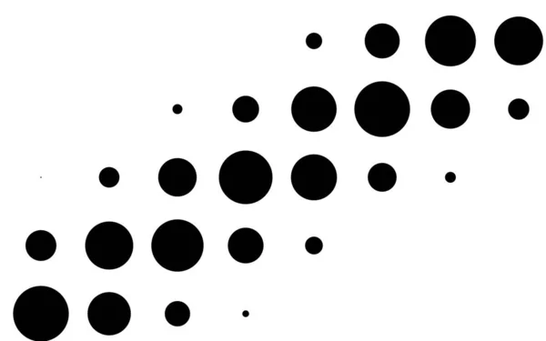 Diagonala Sneda Cirklar Prickar Halv Vektor Illustration Halvton Bakgrund Mönster — Stock vektor