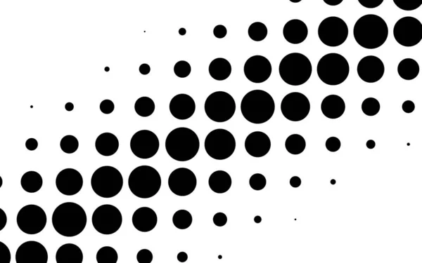 Diagonální Šikmé Kruhy Tečkované Vektorové Znázornění Půltónu Půltónové Pozadí Vzor — Stockový vektor