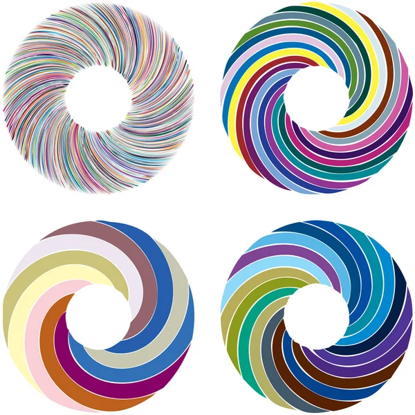 Circular Spiral Redemoinho Twirl Elemento Design Explosão Concêntrica Radial Radiante —  Vetores de Stock