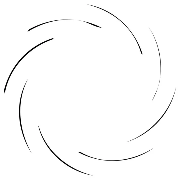 Cirkulär Spiral Virvla Virvla Designelement Koncentriska Radiella Och Utstrålande Brast — Stock vektor