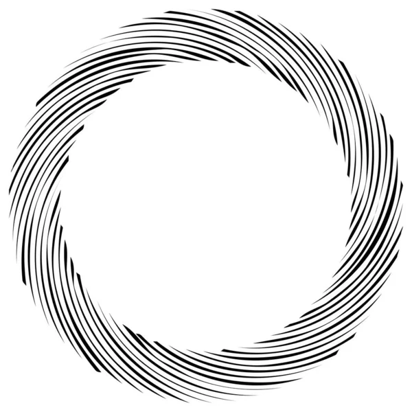 Espiral Circular Remolino Elemento Diseño Giro Explosión Concéntrica Radial Irradiante — Archivo Imágenes Vectoriales