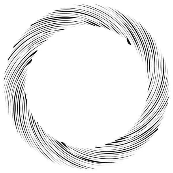 Kruhová Spirála Víření Kroucení Designového Prvku Soustředné Radiální Vyzařující Protržení — Stockový vektor