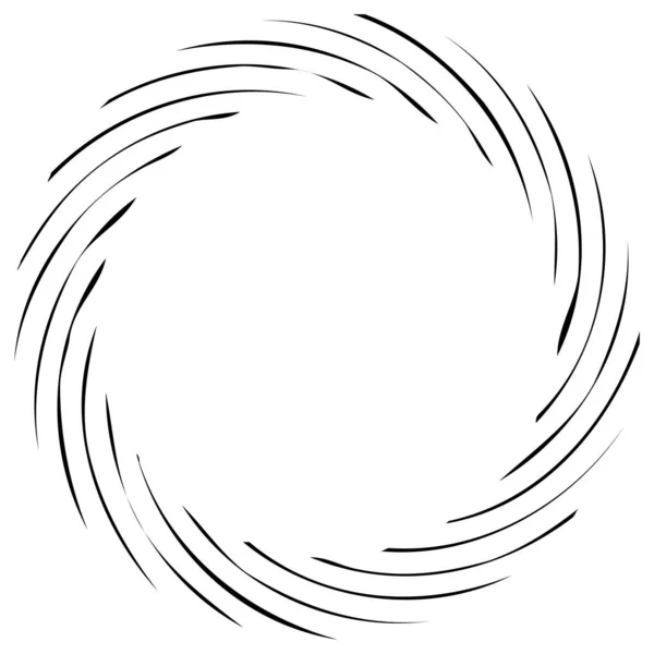 Kreisförmiges Wirbelndes Wirbelndes Designelement Konzentrisches Radiales Und Strahlendes Platzen Von — Stockvektor