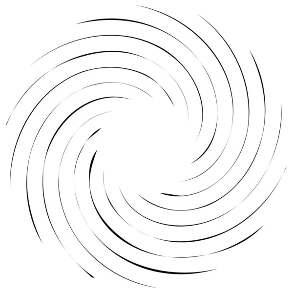 Элемент Дизайна Circular Spiral Ssl Концентрический Радиальный Излучающий Всплеск Линий — стоковый вектор