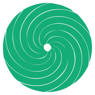 Dairesel sarmal, girdap, dönme tasarım elementi. Eş merkezli, radyal ve yayılan çizgiler dönüş, girdap ve eğri büğrü