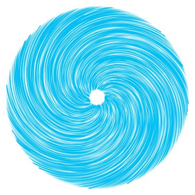 Dairesel sarmal, girdap, dönme tasarım elementi. Eş merkezli, radyal ve yayılan çizgiler dönüş, girdap ve eğri büğrü