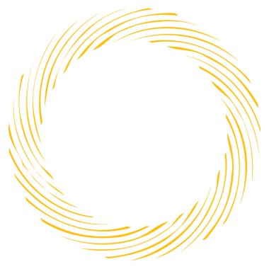 Dairesel sarmal, girdap, dönme tasarım elementi. Eş merkezli, radyal ve yayılan çizgiler dönüş, girdap ve eğri büğrü