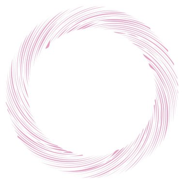 Dairesel sarmal, girdap, dönme tasarım elementi. Eş merkezli, radyal ve yayılan çizgiler dönüş, girdap ve eğri büğrü