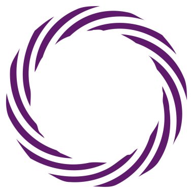 Dairesel sarmal, girdap, dönme tasarım elementi. Eş merkezli, radyal ve yayılan çizgiler dönüş, girdap ve eğri büğrü