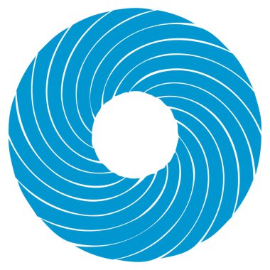 Dairesel sarmal, girdap, dönme tasarım elementi. Eş merkezli, radyal ve yayılan çizgiler dönüş, girdap ve eğri büğrü