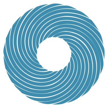 Dairesel sarmal, girdap, dönme tasarım elementi. Eş merkezli, radyal ve yayılan çizgiler dönüş, girdap ve eğri büğrü