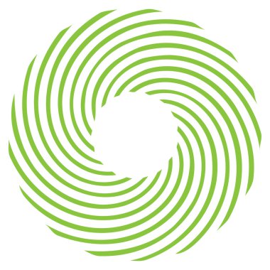 Dairesel sarmal, girdap, dönme tasarım elementi. Eş merkezli, radyal ve yayılan çizgiler dönüş, girdap ve eğri büğrü