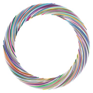 Dairesel sarmal, girdap, dönme tasarım elementi. Eş merkezli, radyal ve yayılan çizgiler dönüş, girdap ve eğri büğrü