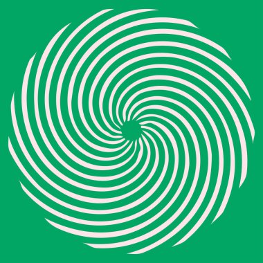 Dairesel sarmal, girdap, dönme tasarım elementi. Eş merkezli, radyal ve yayılan çizgiler dönüş, girdap ve eğri büğrü