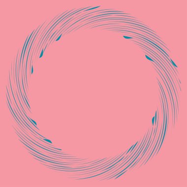 Dairesel sarmal, girdap, dönme tasarım elementi. Eş merkezli, radyal ve yayılan çizgiler dönüş, girdap ve eğri büğrü