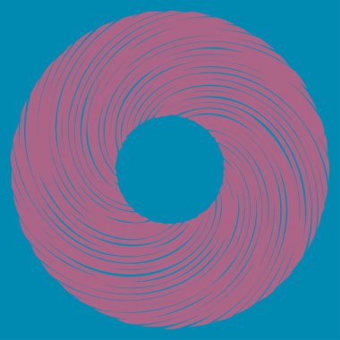 Dairesel sarmal, girdap, dönme tasarım elementi. Eş merkezli, radyal ve yayılan çizgiler dönüş, girdap ve eğri büğrü