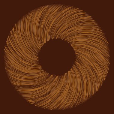 Dairesel sarmal, girdap, dönme tasarım elementi. Eş merkezli, radyal ve yayılan çizgiler dönüş, girdap ve eğri büğrü