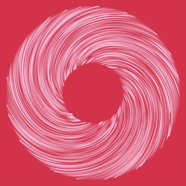 Dairesel sarmal, girdap, dönme tasarım elementi. Eş merkezli, radyal ve yayılan çizgiler dönüş, girdap ve eğri büğrü