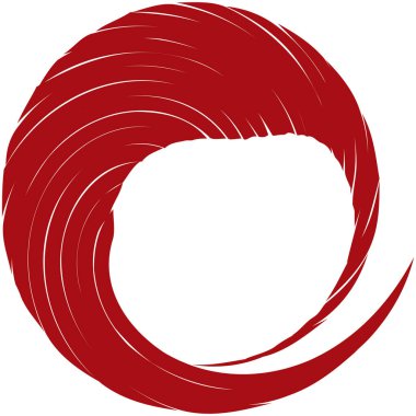 Dairesel sarmal, girdap, dönme tasarım elementi. Eş merkezli, radyal ve yayılan çizgiler dönüş, girdap ve eğri büğrü