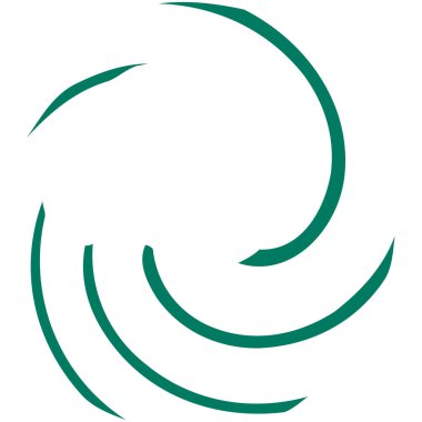 Dairesel sarmal, girdap, dönme tasarım elementi. Eş merkezli, radyal ve yayılan çizgiler dönüş, girdap ve eğri büğrü