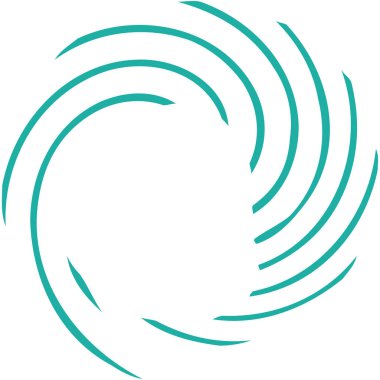 Dairesel sarmal, girdap, dönme tasarım elementi. Eş merkezli, radyal ve yayılan çizgiler dönüş, girdap ve eğri büğrü