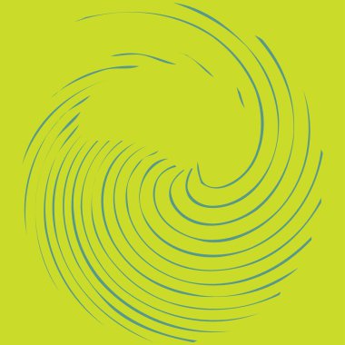 Dairesel sarmal, girdap, dönme tasarım elementi. Eş merkezli, radyal ve yayılan çizgiler dönüş, girdap ve eğri büğrü