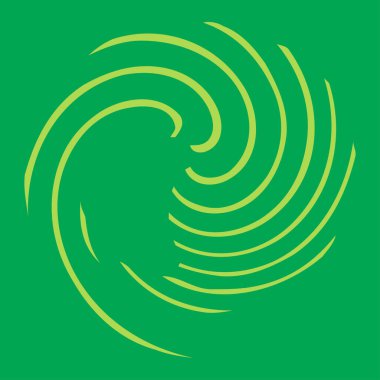 Dairesel sarmal, girdap, dönme tasarım elementi. Eş merkezli, radyal ve yayılan çizgiler dönüş, girdap ve eğri büğrü