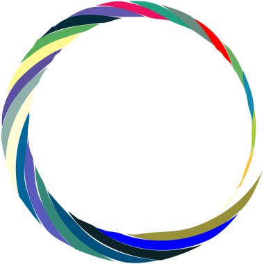 Dairesel sarmal, girdap, dönme tasarım elementi. Eş merkezli, radyal ve yayılan çizgiler dönüş, girdap ve eğri büğrü