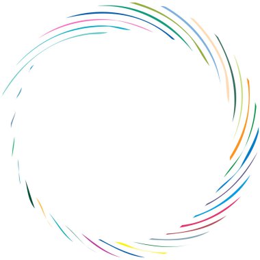 Dairesel sarmal, girdap, dönme tasarım elementi. Eş merkezli, radyal ve yayılan çizgiler dönüş, girdap ve eğri büğrü