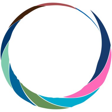 Dairesel sarmal, girdap, dönme tasarım elementi. Eş merkezli, radyal ve yayılan çizgiler dönüş, girdap ve eğri büğrü