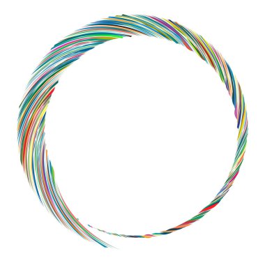 Dairesel sarmal, girdap, dönme tasarım elementi. Eş merkezli, radyal ve yayılan çizgiler dönüş, girdap ve eğri büğrü