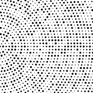 Rastgele daireler, noktalar yarım ton (yarım ton) elementi sarmal, dairesel veya radyal tarzda. Döndürmedeki, döndürmedeki, döndürmedeki vektör resimlemedeki noktalar