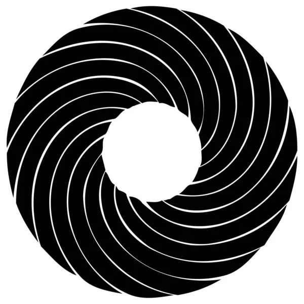 Espiral Circular Remolino Elemento Diseño Giro Explosión Concéntrica Radial Irradiante — Archivo Imágenes Vectoriales