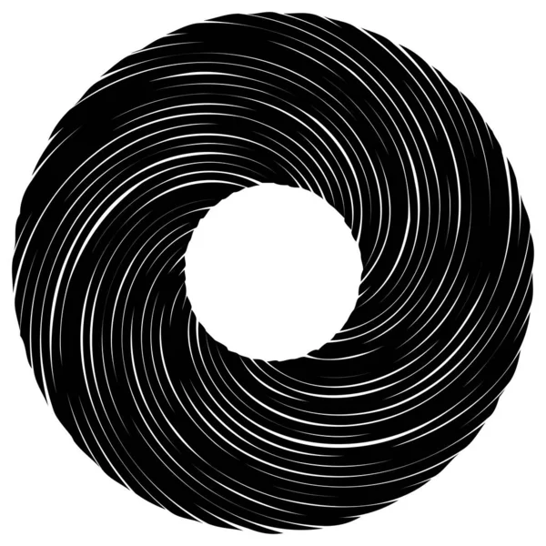 Espiral Circular Remolino Elemento Diseño Giro Explosión Concéntrica Radial Irradiante — Vector de stock