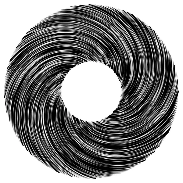 Espiral Circular Remolino Elemento Diseño Giro Explosión Concéntrica Radial Irradiante — Vector de stock