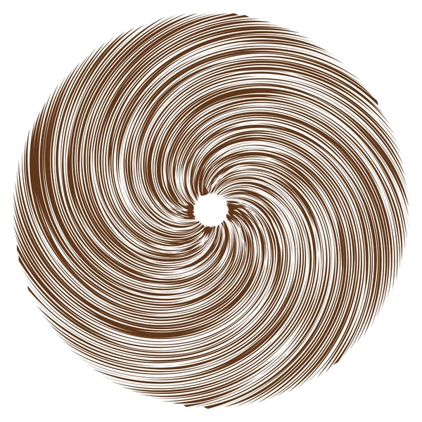 Dairesel sarmal, girdap, dönme tasarım elementi. Eş merkezli, radyal ve yayılan çizgiler dönüş, girdap ve eğri büğrü