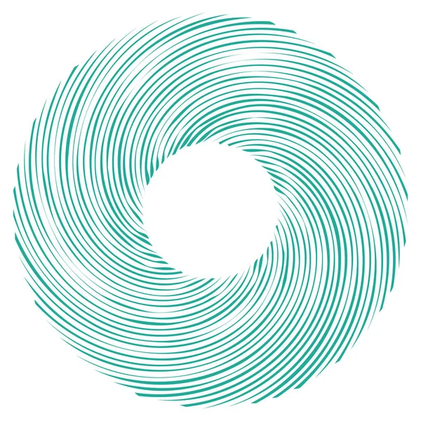 Espiral Circular Remolino Elemento Diseño Giro Explosión Concéntrica Radial Irradiante — Vector de stock