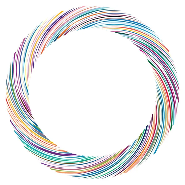 Dairesel sarmal, girdap, dönme tasarım elementi. Eş merkezli, radyal ve yayılan çizgiler dönüş, girdap ve eğri büğrü